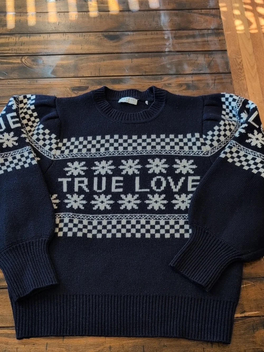 Sandro Luciano True Love Jumper Sweater Puffed Sleeve Wool Blend Size 3